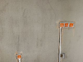 水、电管开槽施工