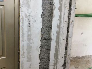 水、电管开槽施作