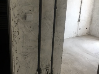 水、电管开槽施作