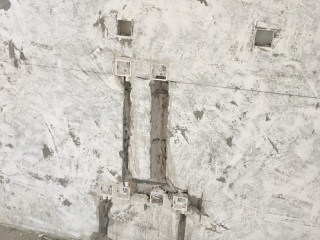 水、电管开槽施作