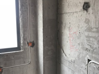 水、电管开槽施作