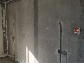 水、电管开槽施作