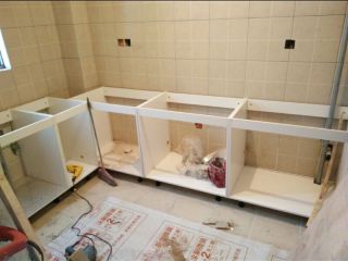集成吊顶及橱柜柜体安装