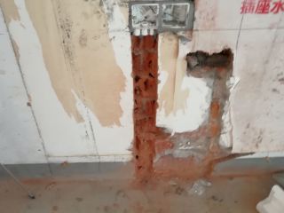 水、电管开槽施工