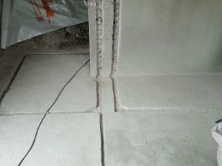 水、电管开槽施作