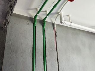 强、弱电布管，穿线施作
