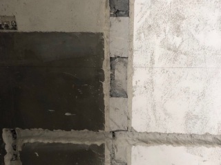 水、电管开槽施作