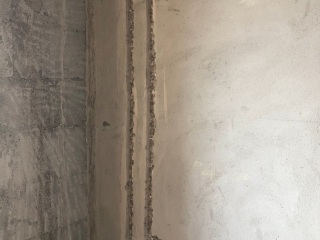 水、电管开槽施工