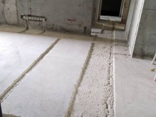 水、电管开槽施作