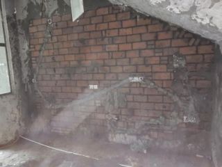 水、电管开槽施作