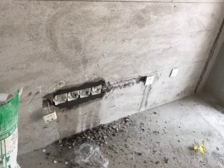 水电线管开槽施工