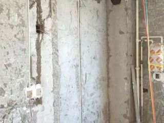 水、电管开槽施作