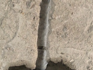 水、电管开槽施作