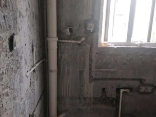 水、电管开槽施作
