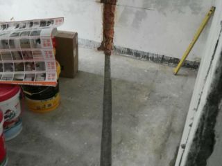 水、电管开槽施作