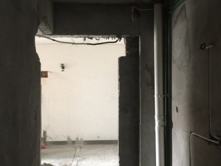 水、电管开槽施作