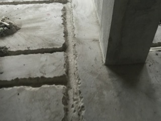 水、电管开槽施作