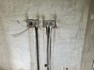 水、电管开槽施工