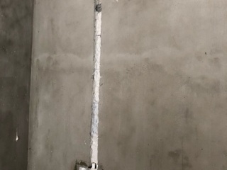 水、电管开槽施作