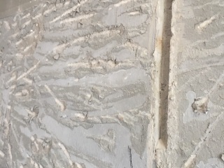 水、电管开槽施作