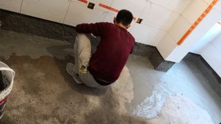 地砖铺贴及地面找平施作