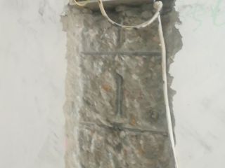 水、电管开槽施作