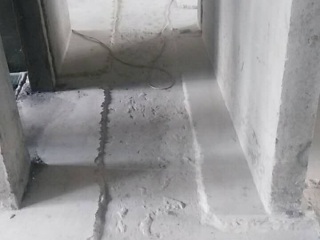 水、电管开槽施作