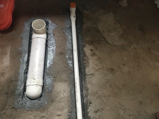 水、电管开槽施作