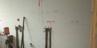 水、电管开槽施作