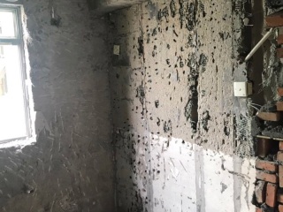 水、电管开槽施作