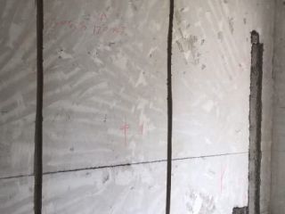 水、电管开槽施作