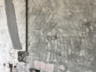 水、电管开槽施作