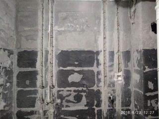 水、电管开槽施作