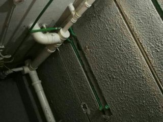 水、电管开槽施作