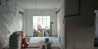 地砖铺贴及地面找平施作