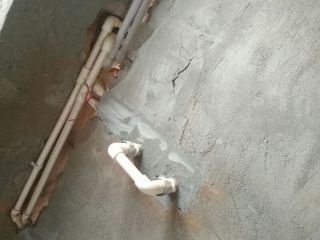 水、电管开槽施作