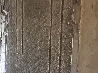 水、电管开槽施作
