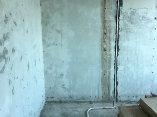 水、电管开槽施作