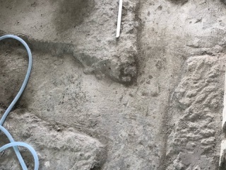 水、电管开槽施作