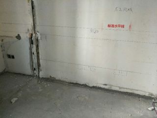 水、电管开槽施作
