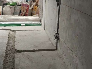 水、电管开槽施作