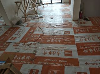 地砖铺贴及地面找平施作