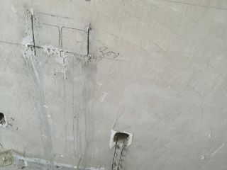 水、电管开槽施作