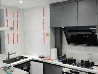 水、电管开槽施作