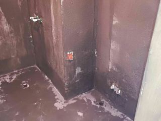 水、电管开槽施作