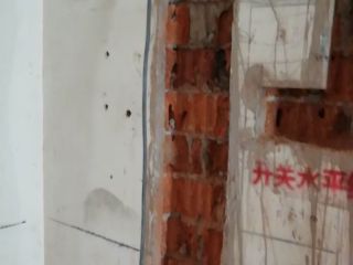 水、电管开槽施工
