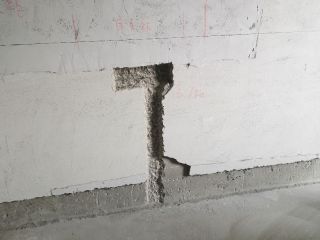 水、电管开槽施作