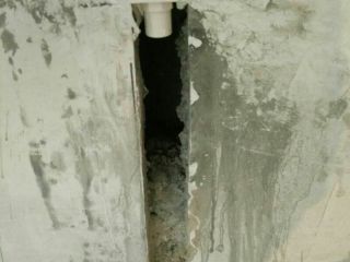 水、电管开槽施作