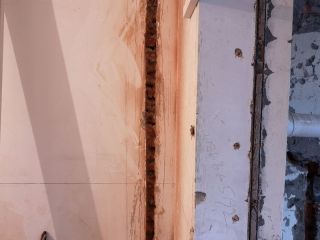 水、电管开槽施作