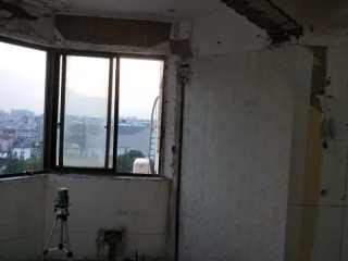 水、电管开槽施作